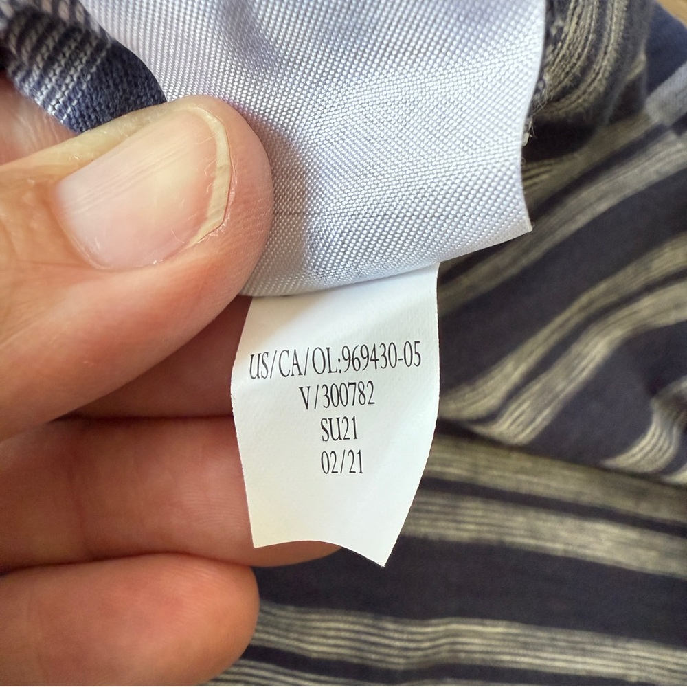 Banana Republic Men’s Short Sleeve 100% Cotton Button Up Shirt Navy M - Picture 5 of 6